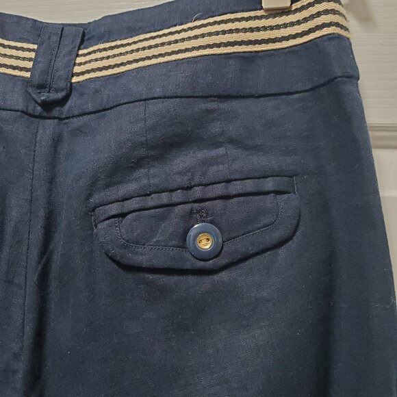 Elevenses Navy Blue High Waisted Paints | 4 - Picture 5 of 6